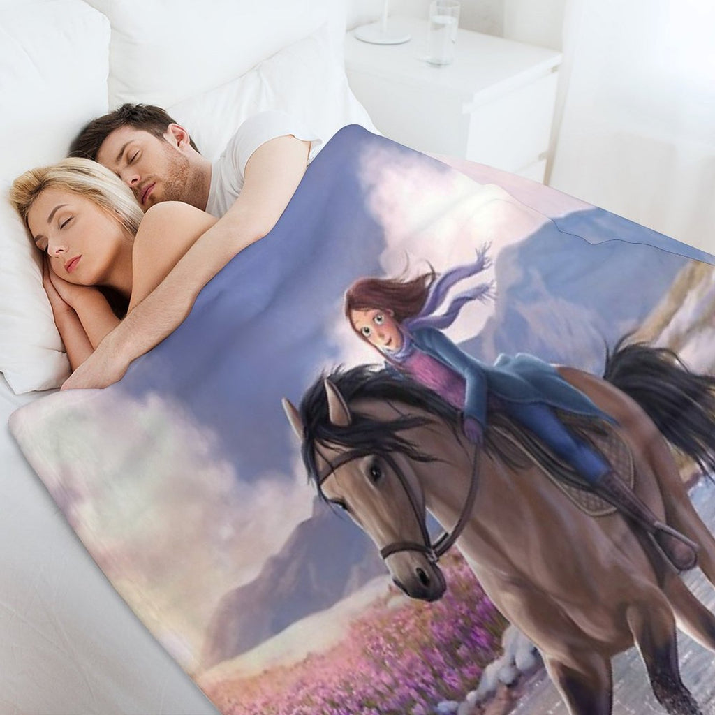 StarStable Horse Wallpaper Easy Care Throw Blanket