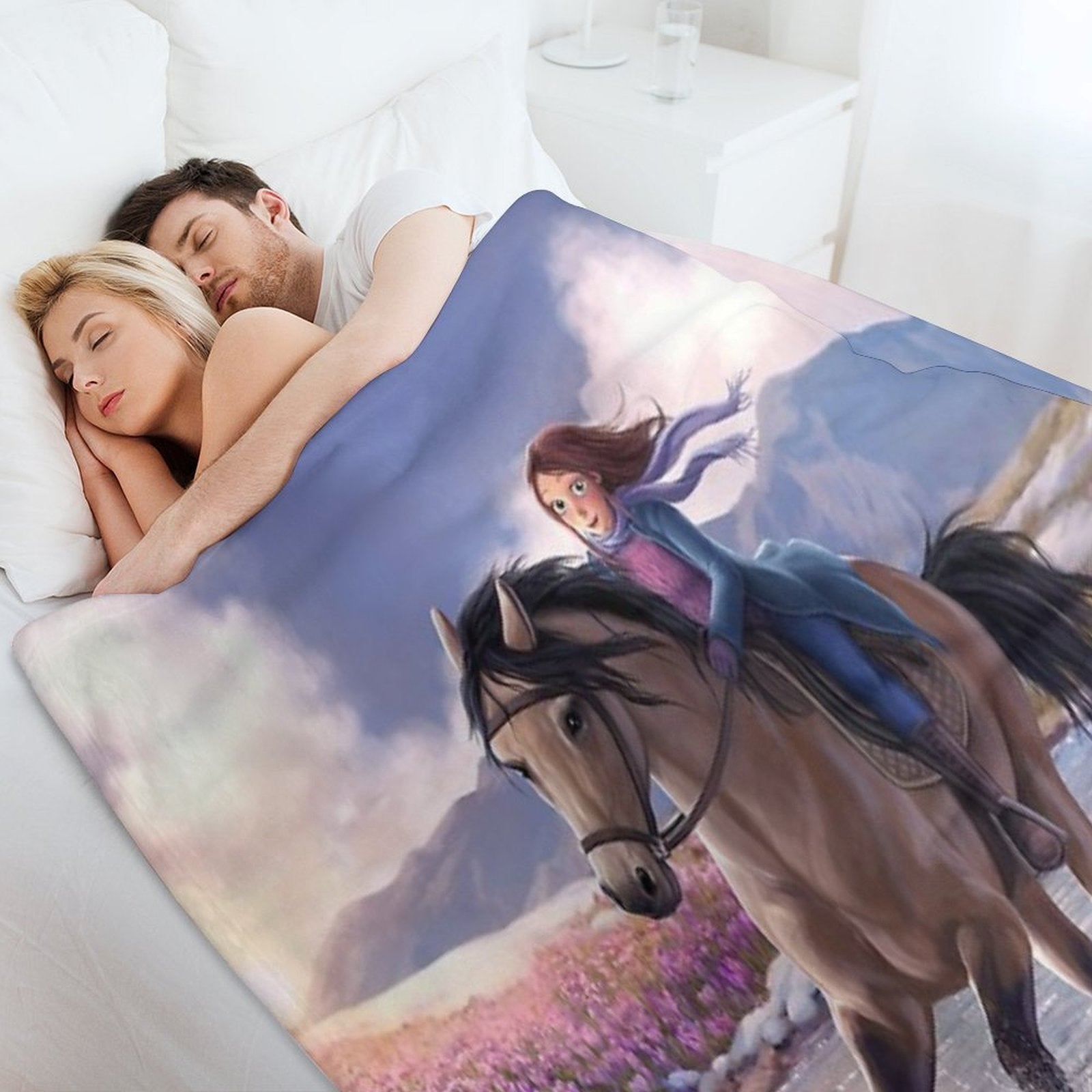 StarStable Horse Wallpaper Easy Care Throw Blanket