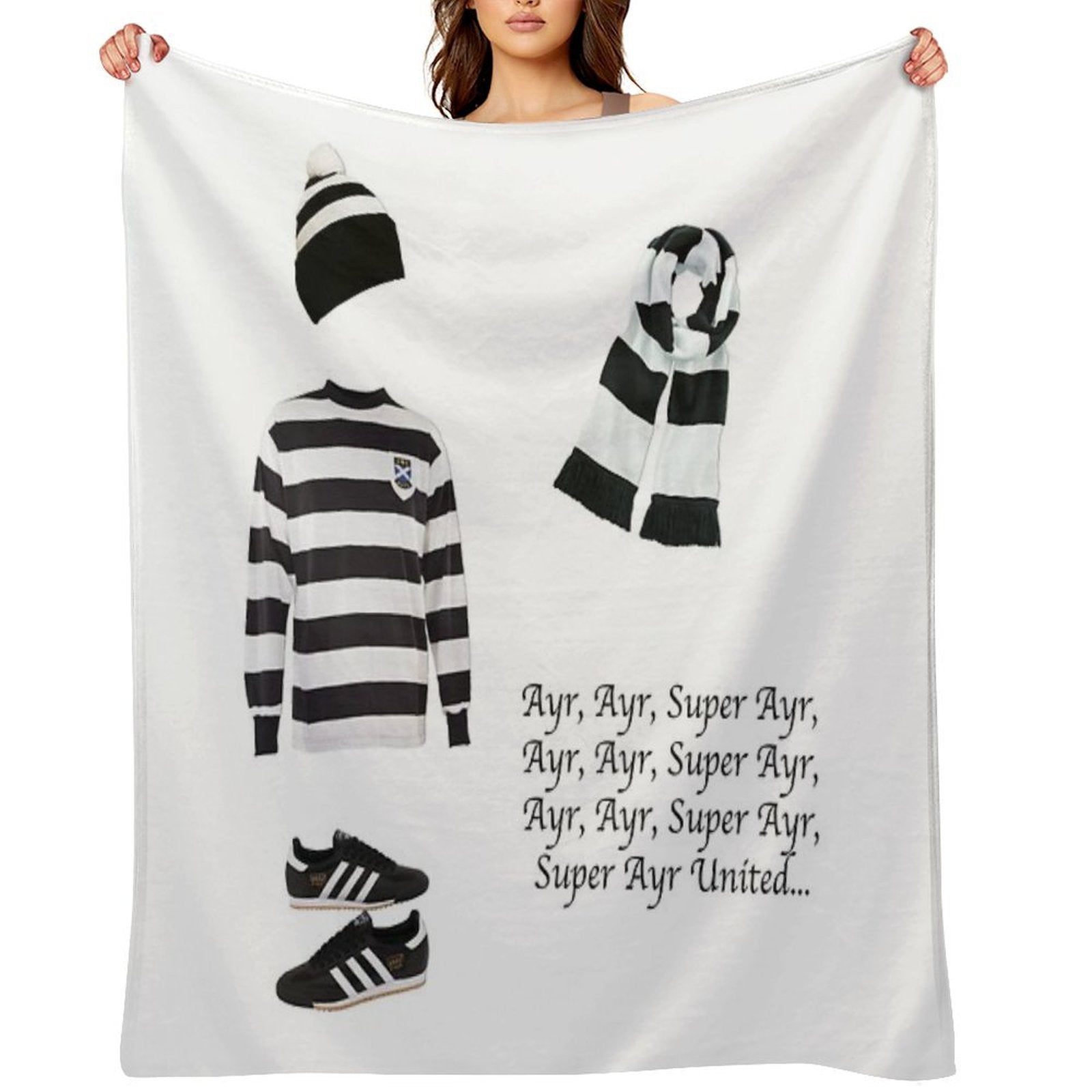 Ayr United Fc Travel-friendly Throw Blanket