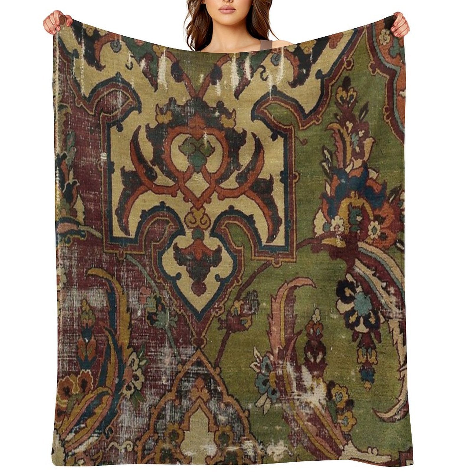 Antique Kilim 13 Multi-functional Throw Blanket