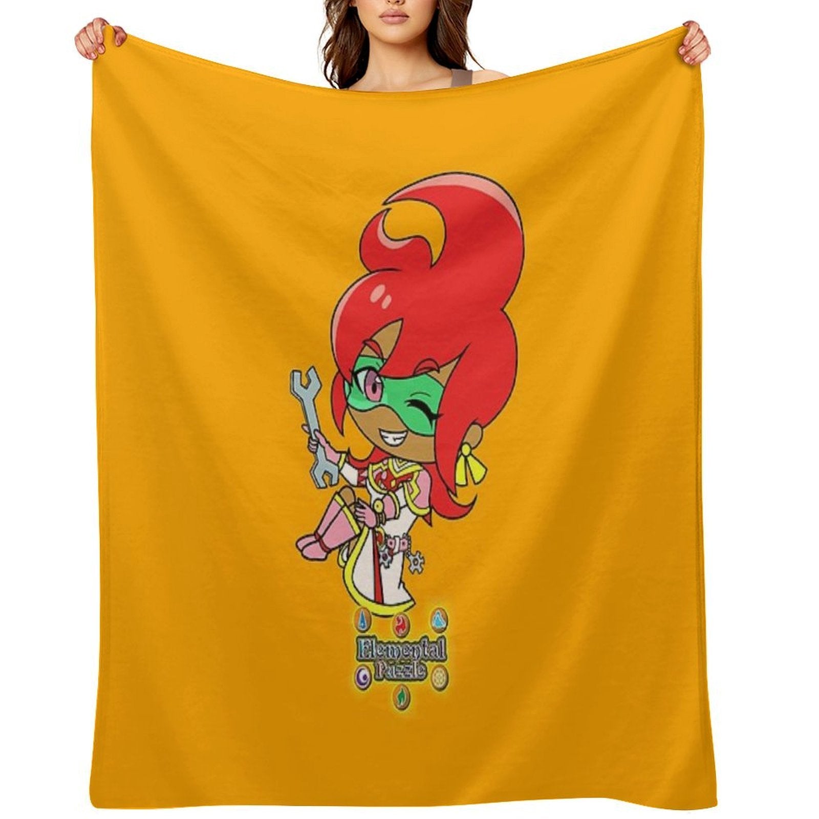 Chibi Feuket Anti-pilling Throw Blanket
