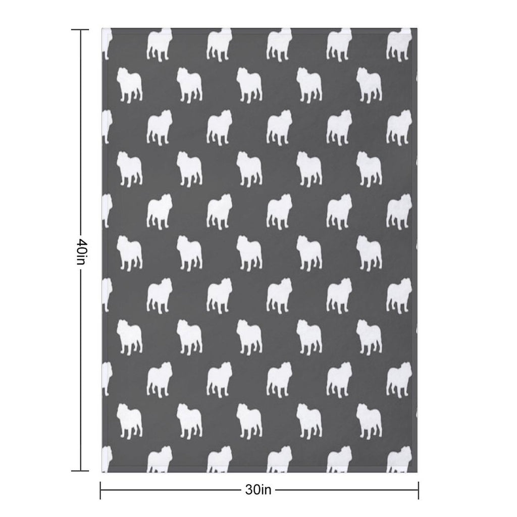 Bulldog Silhouette(s) Premium Throw Blanket