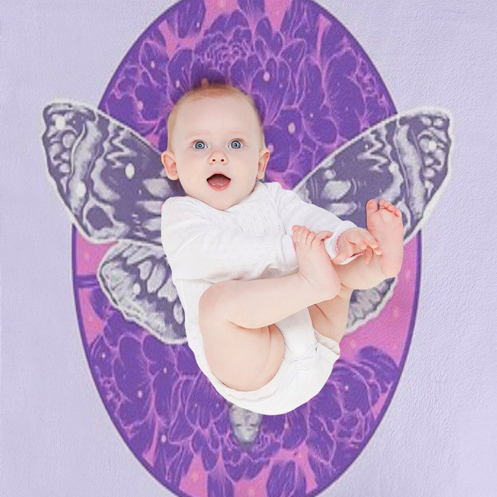 Death Moth Wrinkle-free Throw Blanket