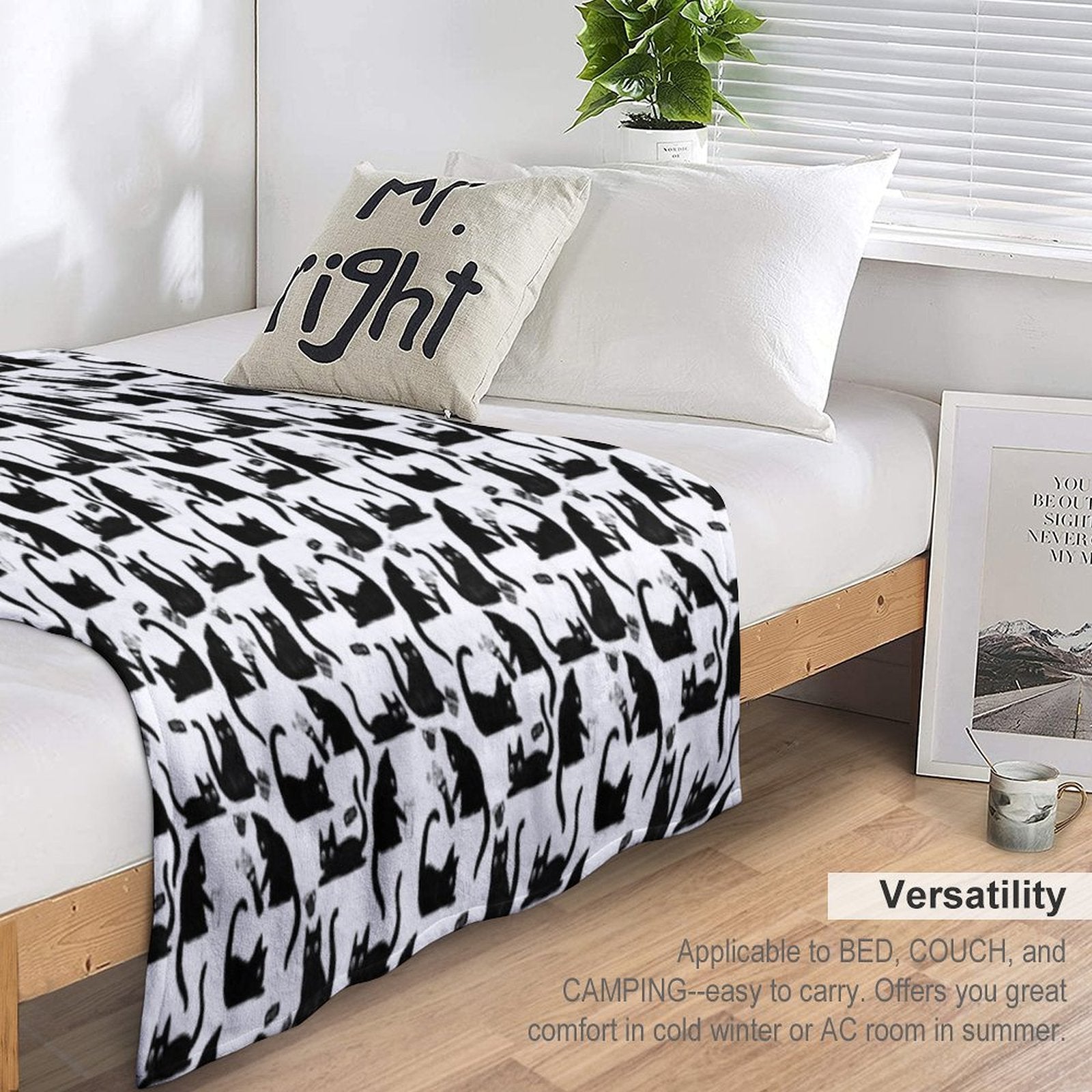 Bad Cats Knocking Stuff Over Sustainable Throw Blanket
