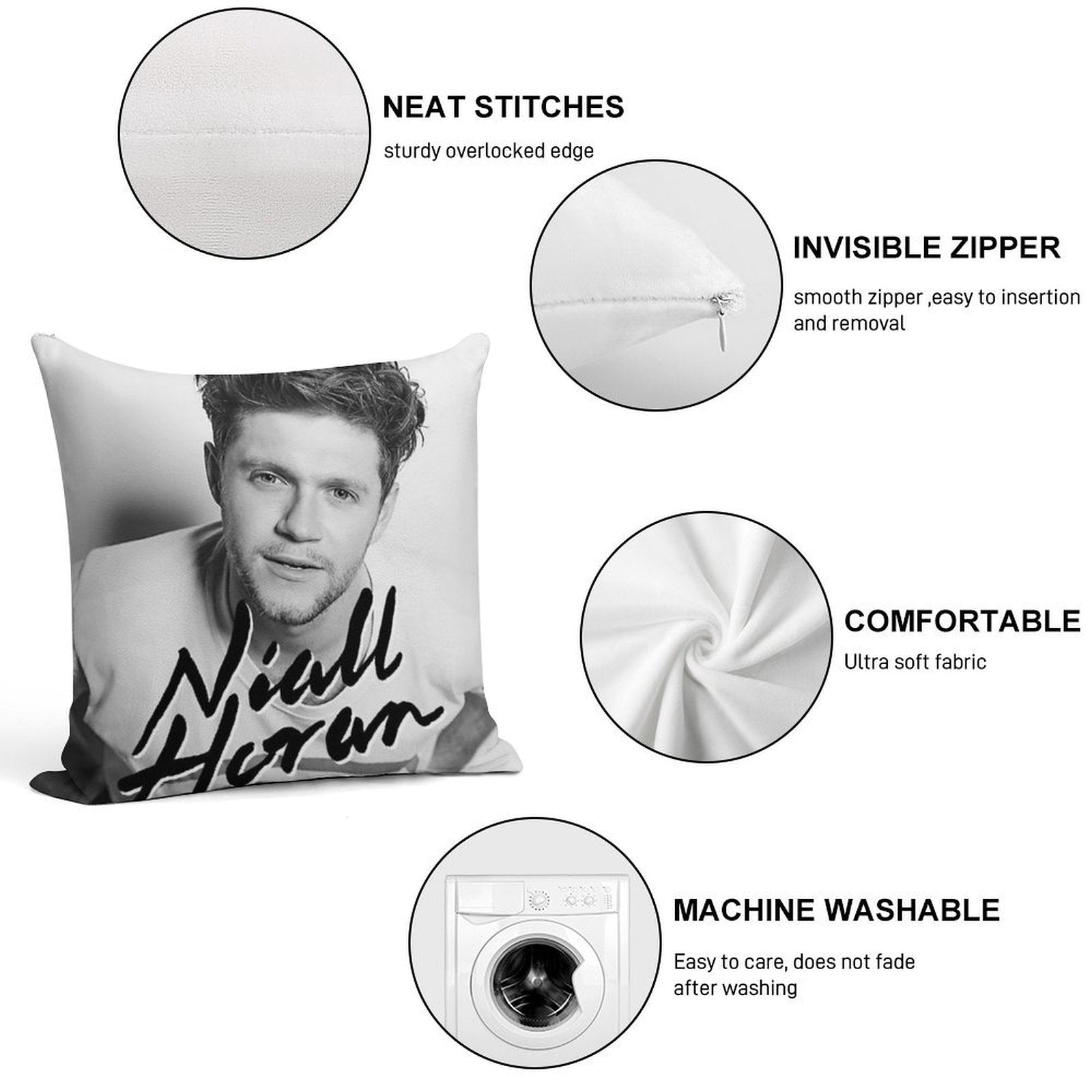 Fournal Niall North American Tour Soft Multiple Sizes Throw Pillow