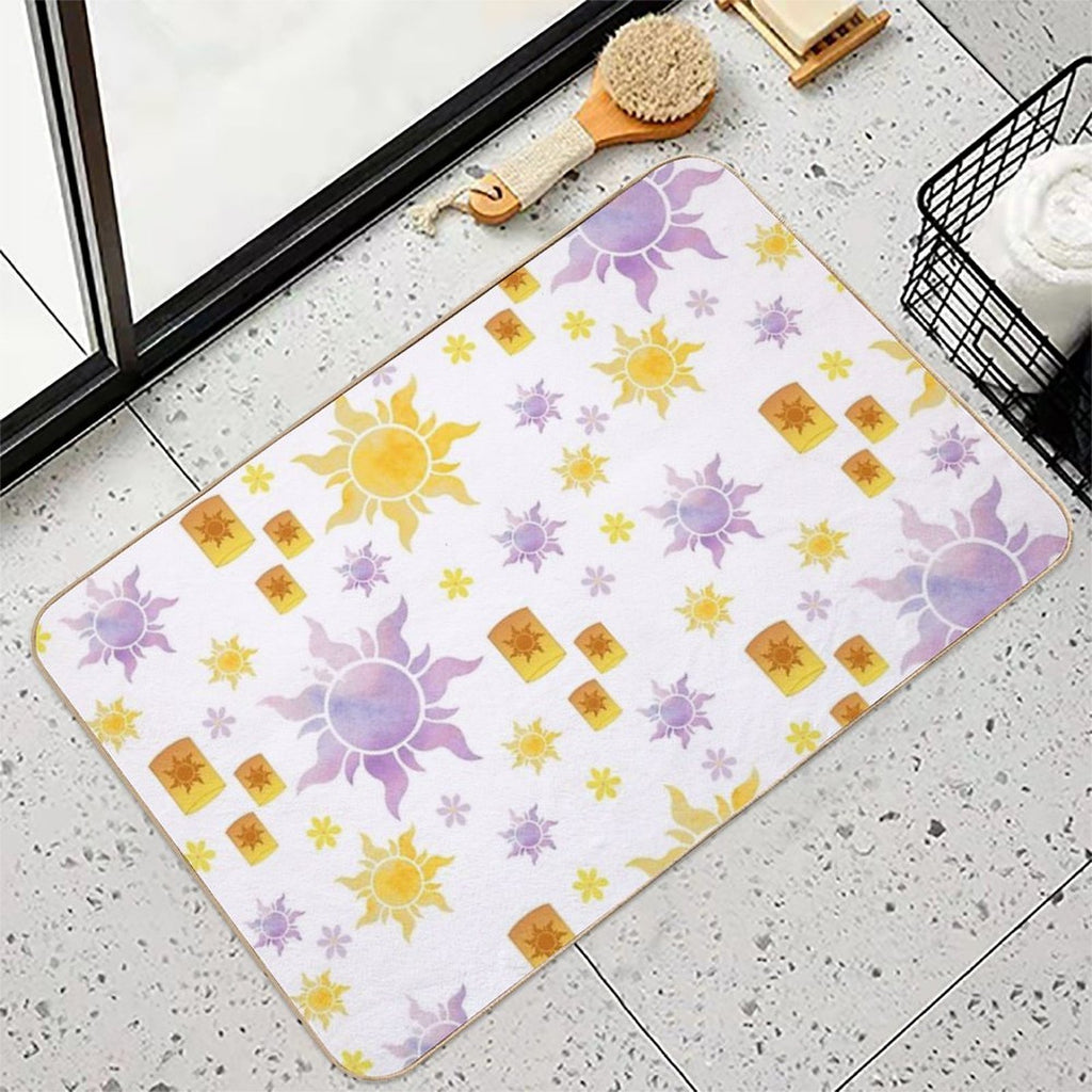 Tangled Sun Pattern  Anti-Trip Bath Mat