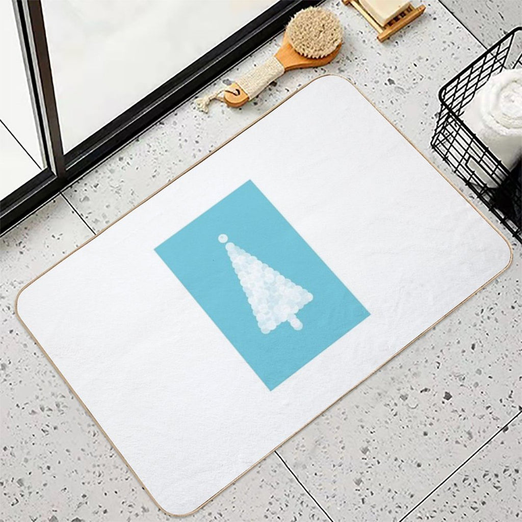 Circles of Fun -  White Christmas Tree  High-Traffic Bath Mat