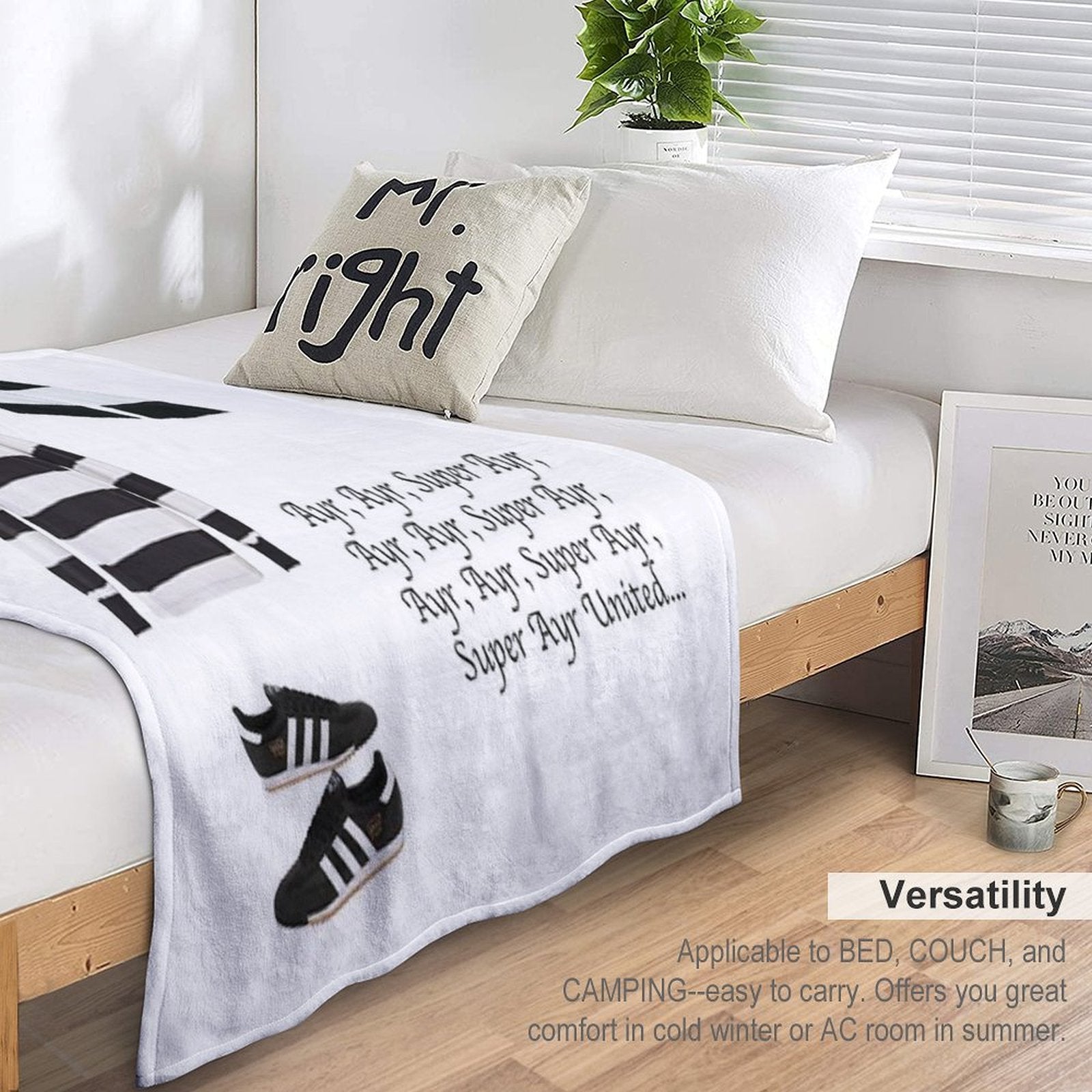 Ayr United Fc Travel-friendly Throw Blanket