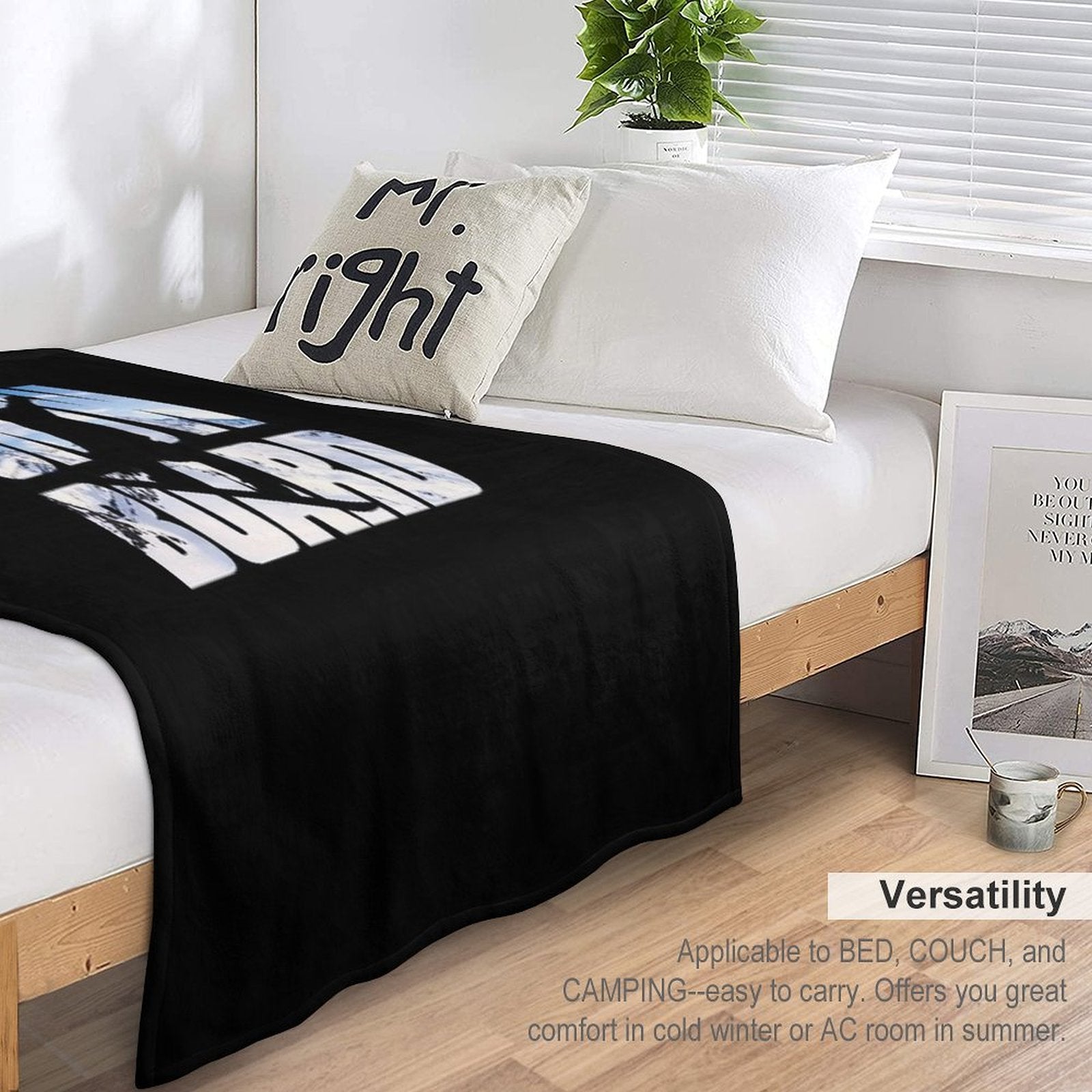 Snowboard Eco-conscious Throw Blanket