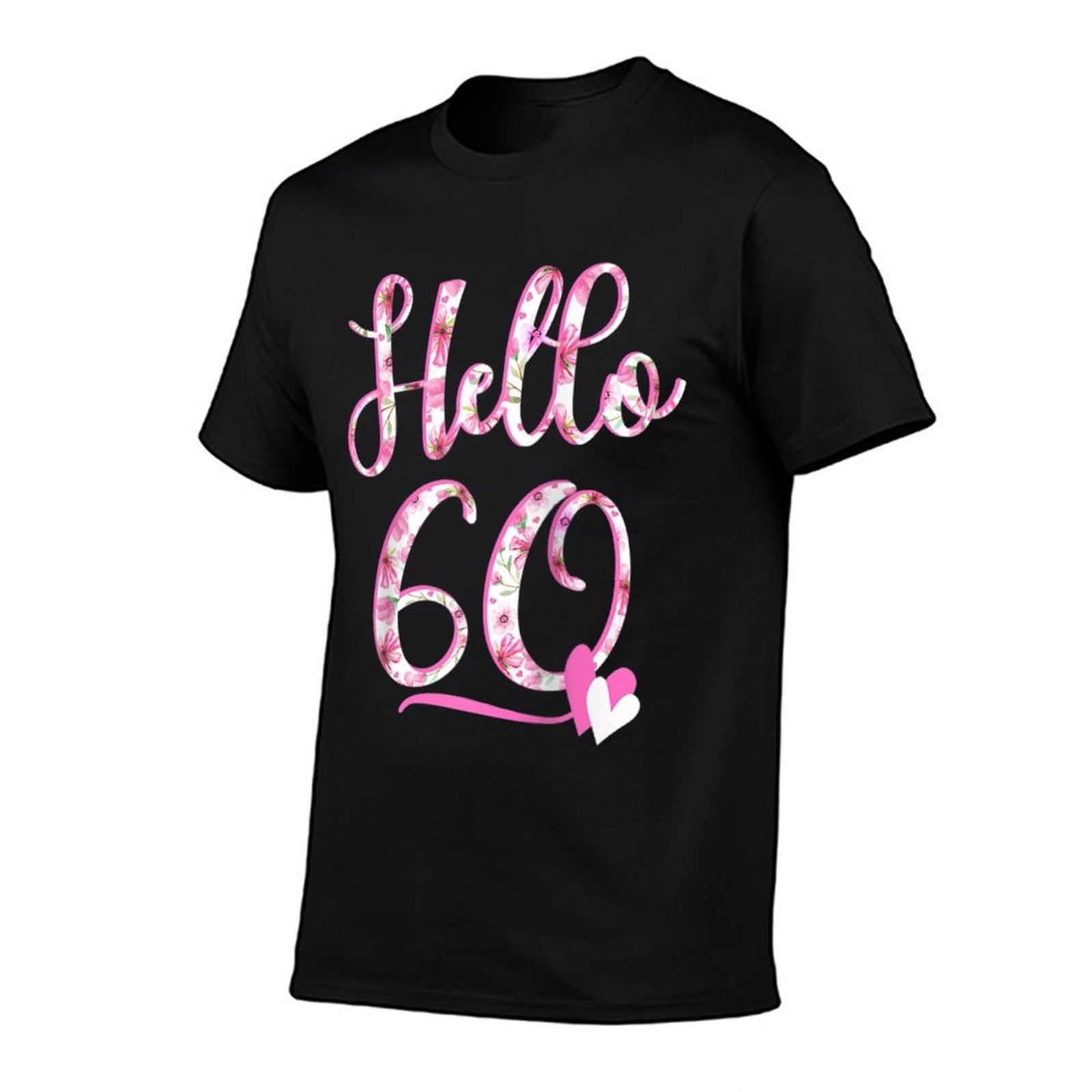 Hello Sixty 60 Years Old 60th Birthday Women's Gifts Flowers Raglan Baseball  Tagless Design T-Shirt