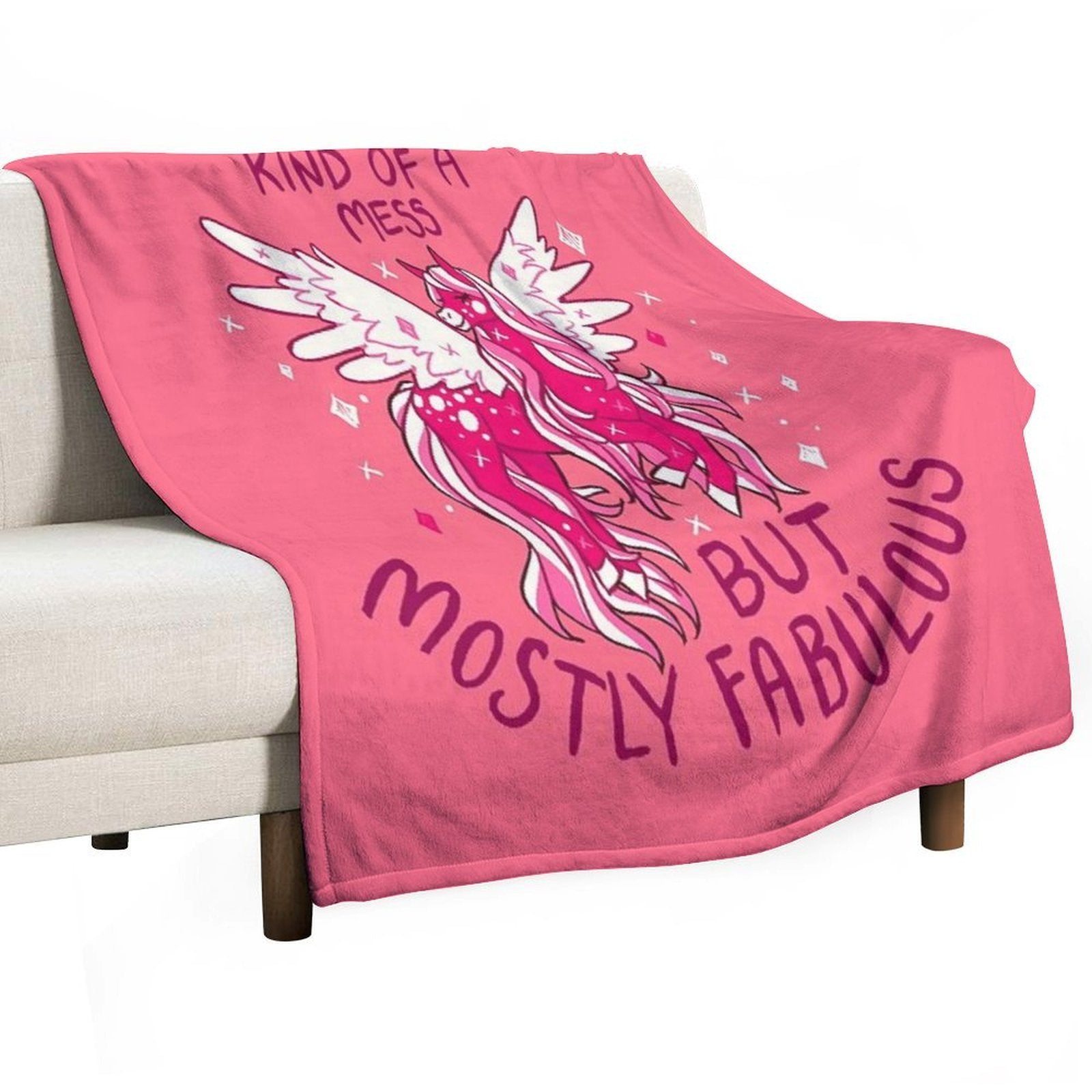 KIND OF A MESS Pegasus Versatility Throw Blanket