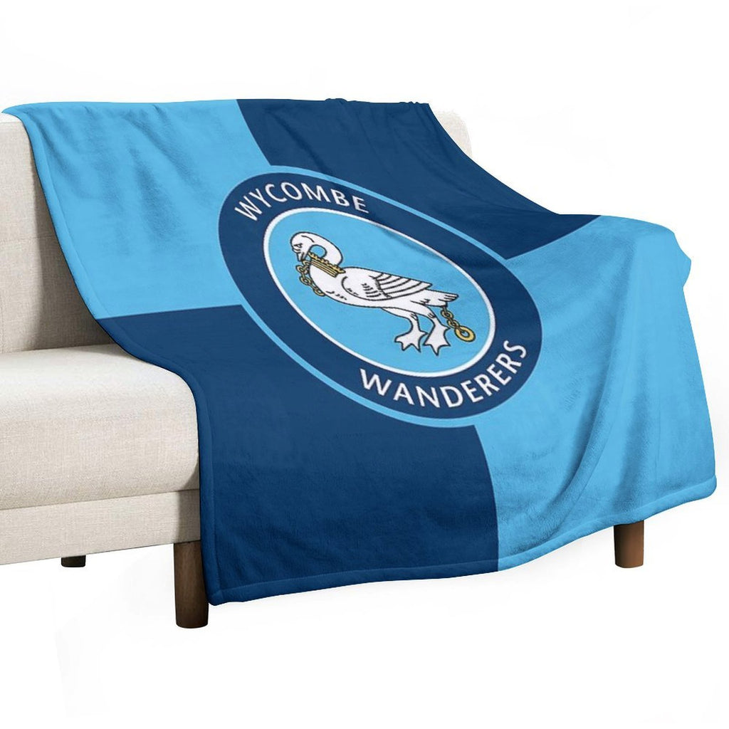 Wycombe Wanderers FC Logo - Squares Comfort Throw Blanket