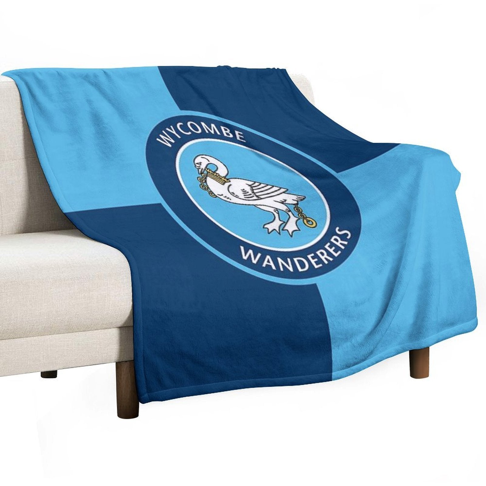 Wycombe Wanderers FC Logo - Squares Comfort Throw Blanket