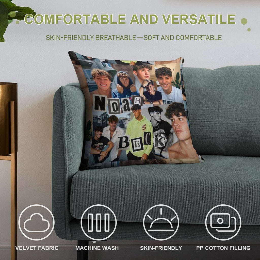 Noah Beck Collage Soft Style Accent Throw Pillow