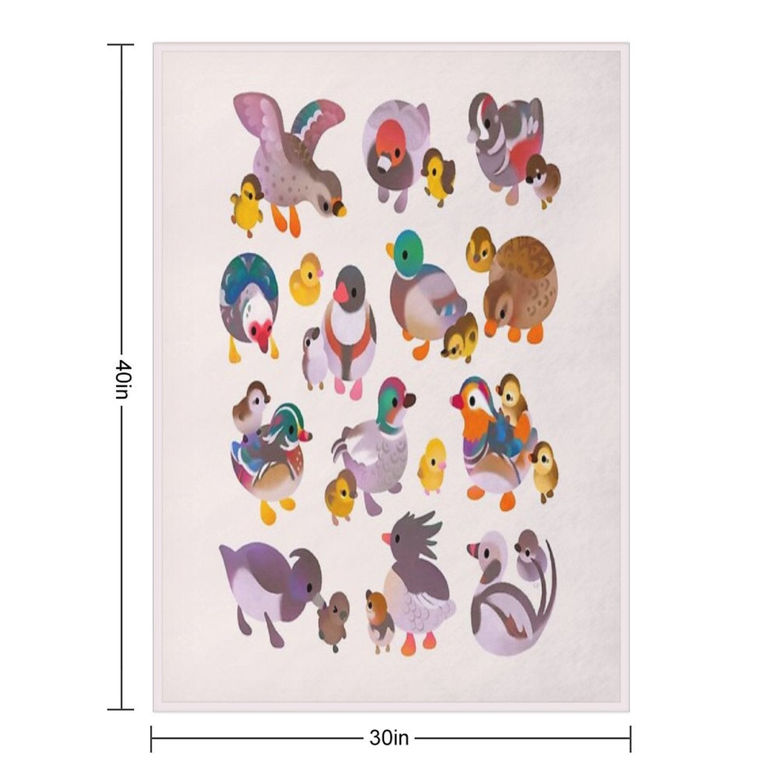 Duck And Duckling All-season Throw Blanket
