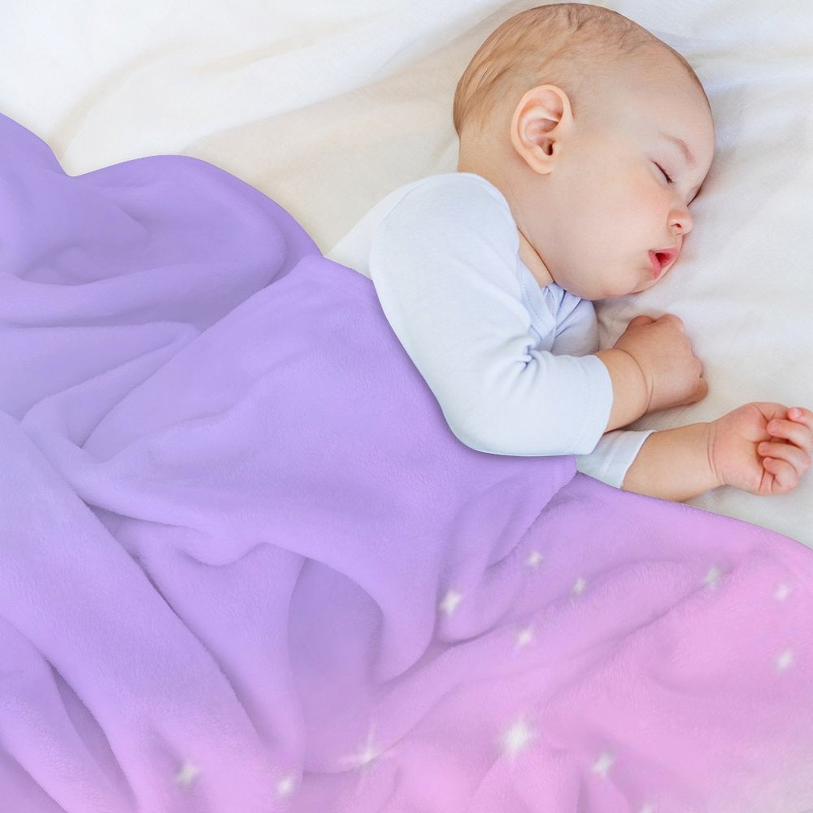 Kawaii Rainbow Magic Plush Throw Blanket