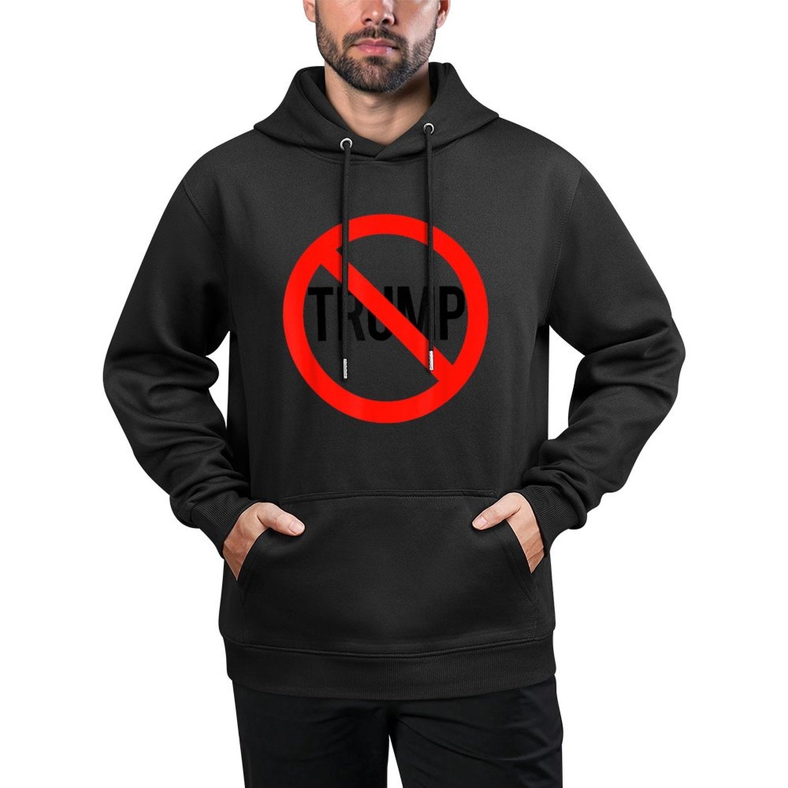 NO Trump T-shirt - Anti Trump Tshirt Adjustable Hood Hoodie