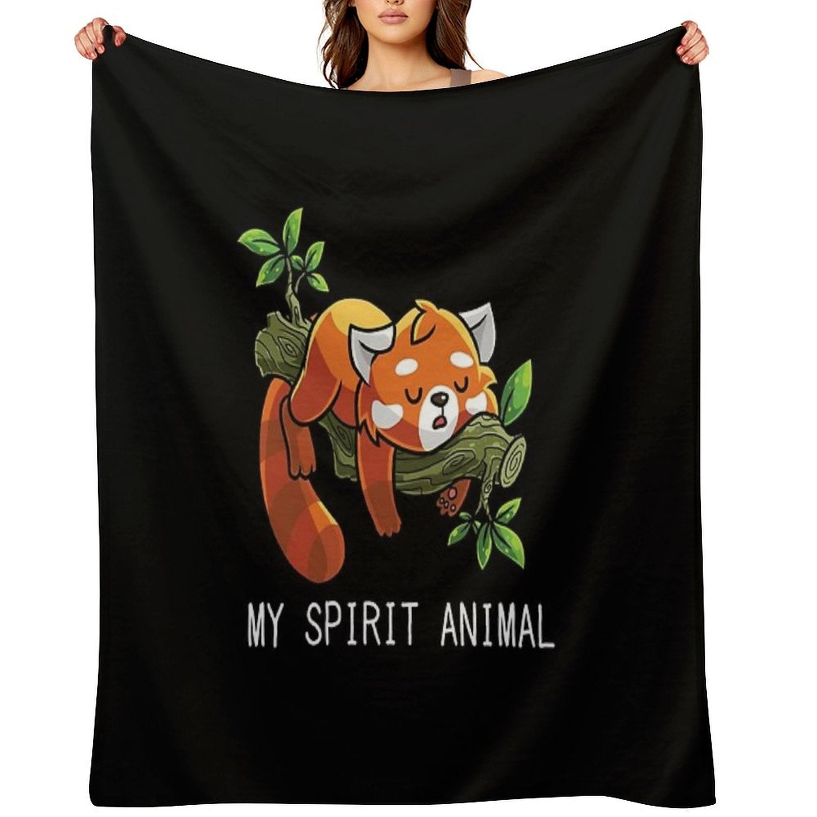 Red Panda Spirit Animal Velvety-soft Throw Blanket
