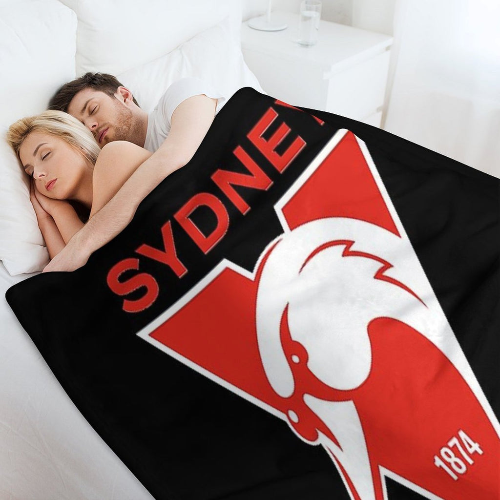 Sydney The Bloods Swans Haughty Swannies-Logo Wrinkle-free Throw Blanket