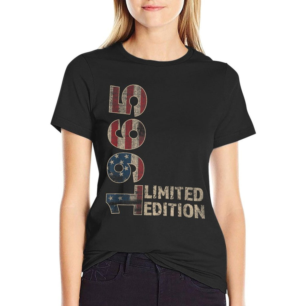 60th Birthday Gift Men Vintage Born 1965 Turning 60 Year Old  Ribbed Collar T-Shirt