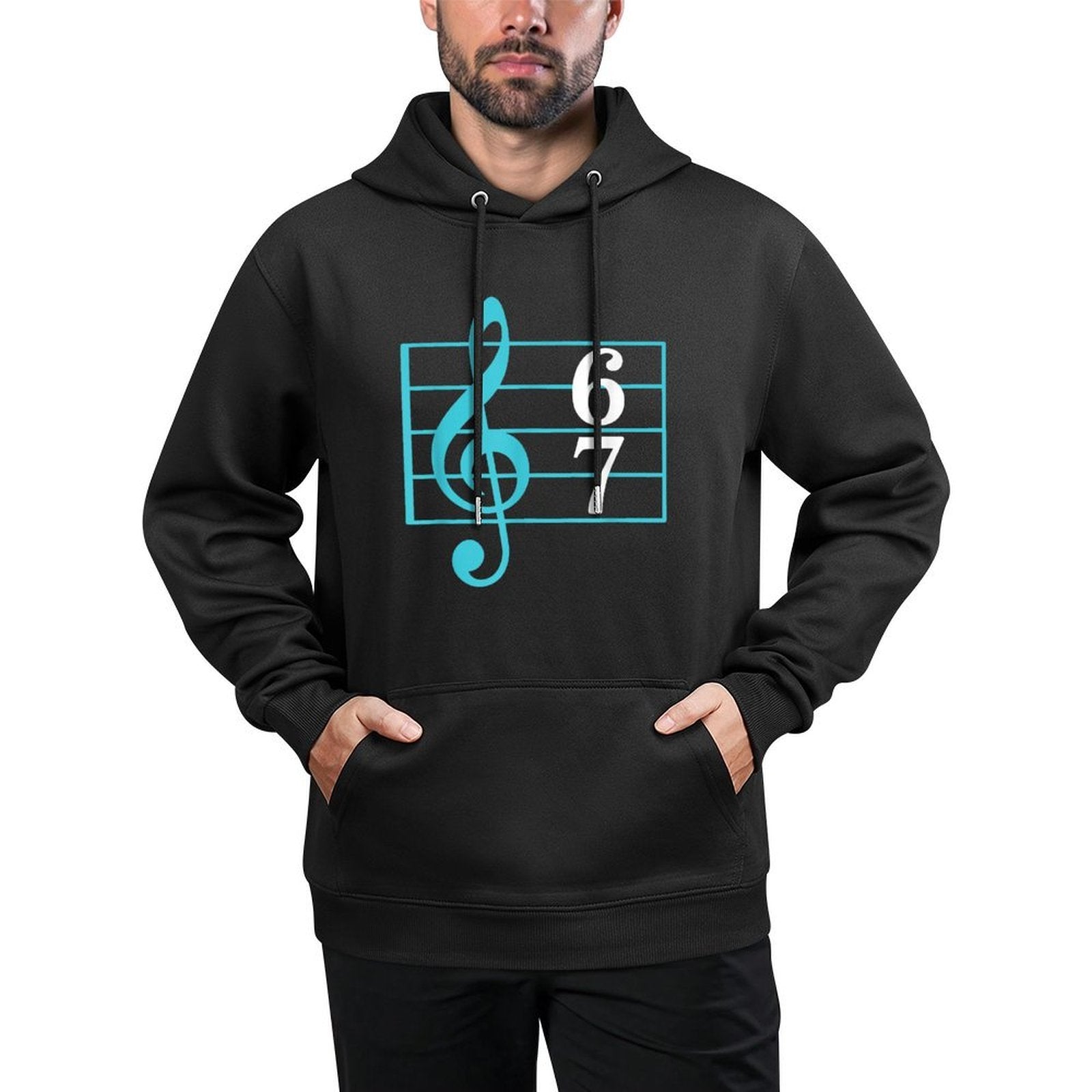 67 Music Meme Slang Six Seven Music Teacher Funny Musician Breathable Fabric Hoodie