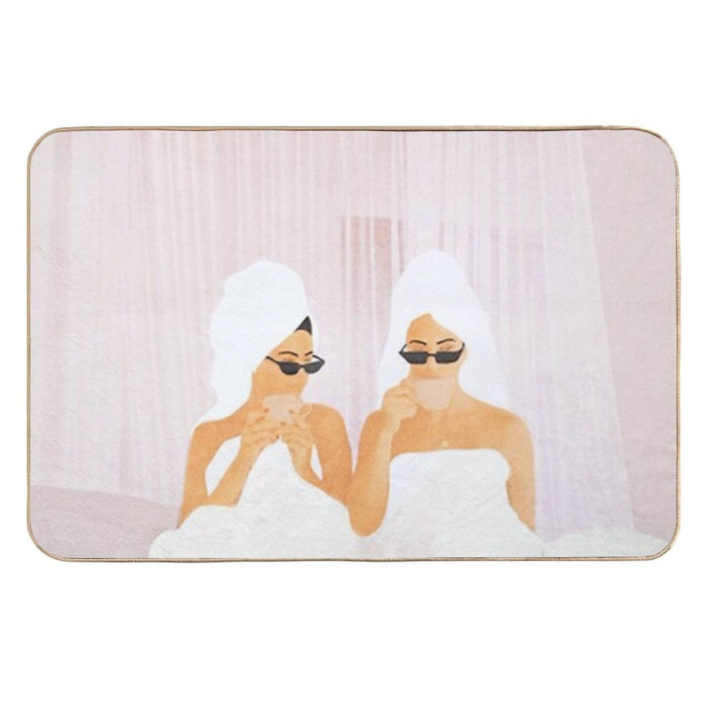 Morning with A Friend  High-Traffic Bath Mat