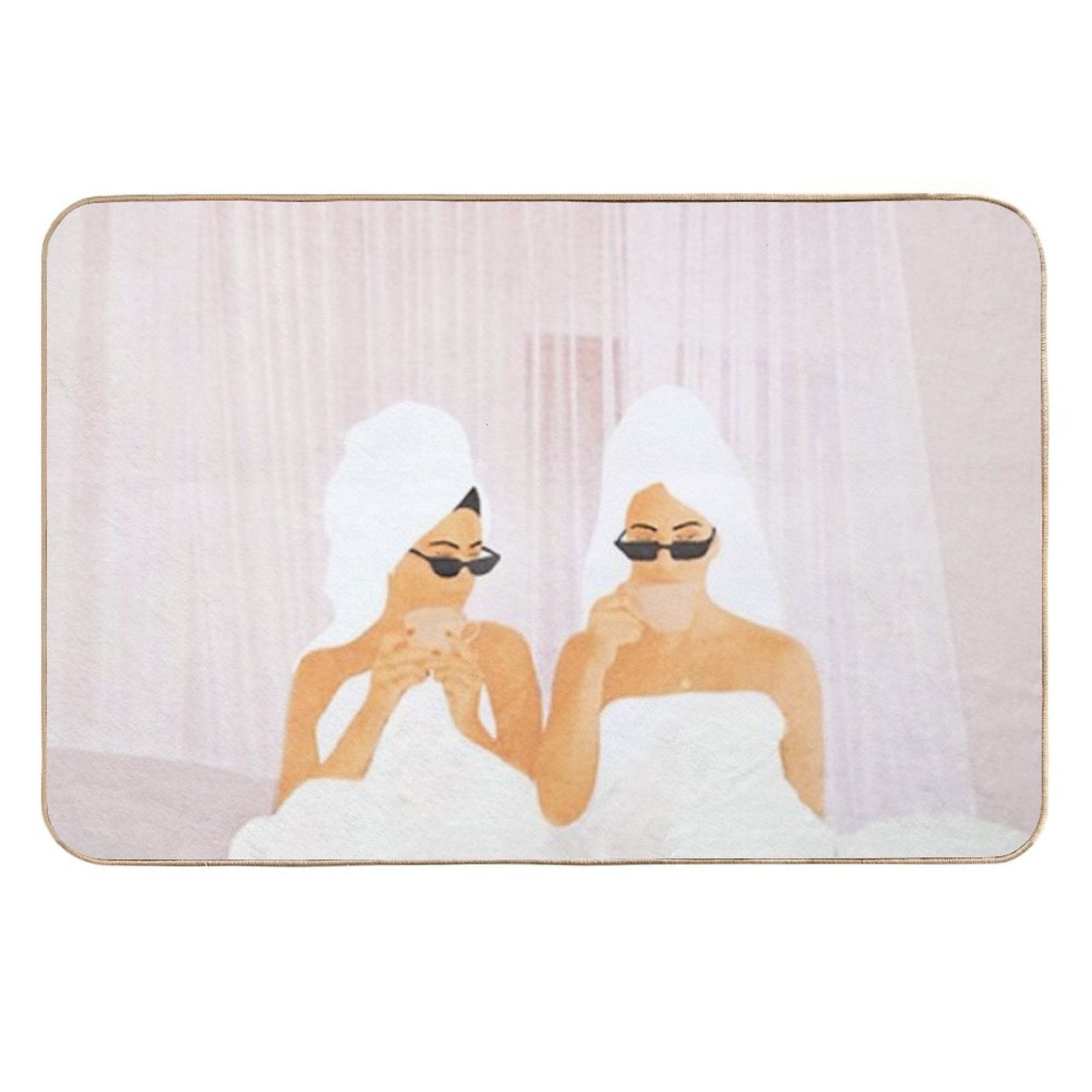 Morning with A Friend  High-Traffic Bath Mat