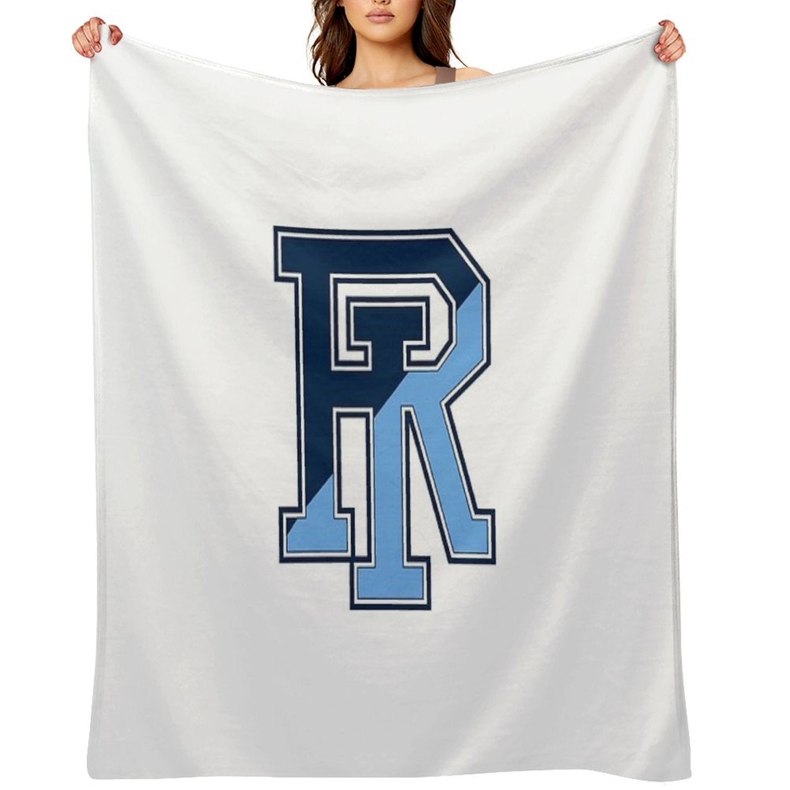 Island Rams Logo Sustainable Throw Blanket