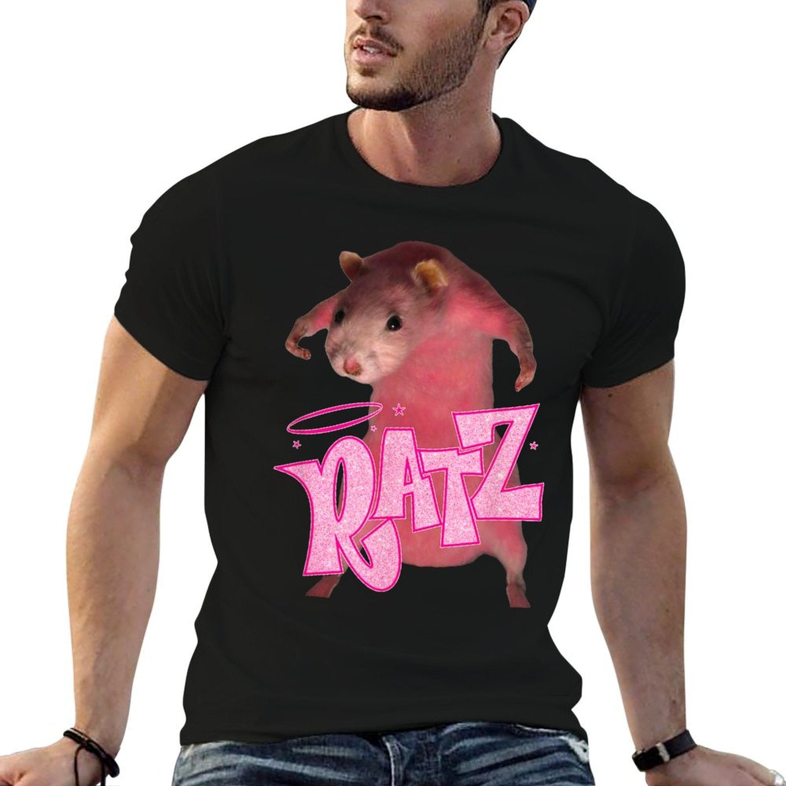 Ratz Funny Pink Mouse Rat  Relaxed-fit T-Shirt