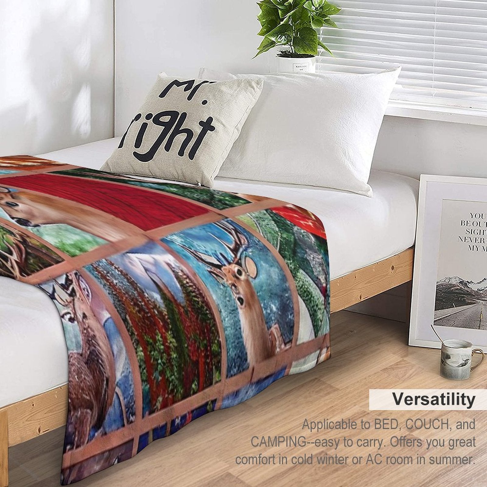 Country Quilt Simulated Quilt Patches Pattern Comfort Throw Blanket