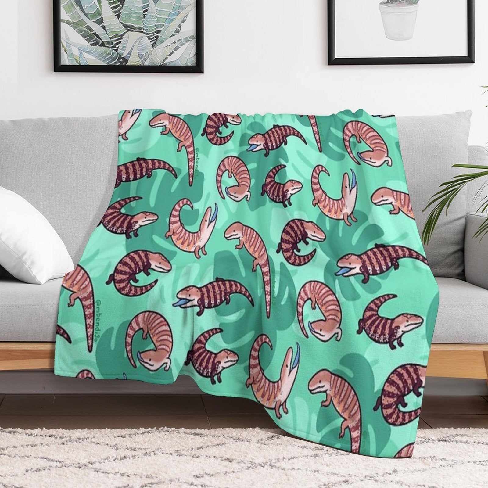 Blue Tongue Skink Versatility Throw Blanket