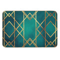 Green Gold Geometric  Long-Lasting Bath Mat