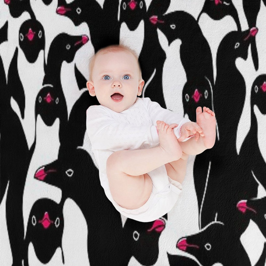 Meanwhile Penguins II Travel-friendly Throw Blanket