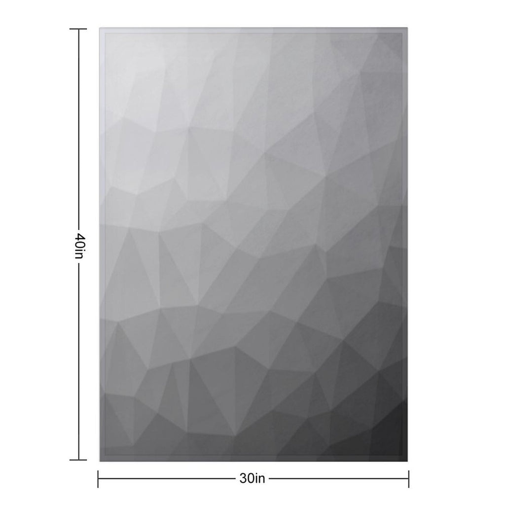 Gray Gradient Geometric Mesh Pattern Grey Elegant Design Sustainable Throw Blanket
