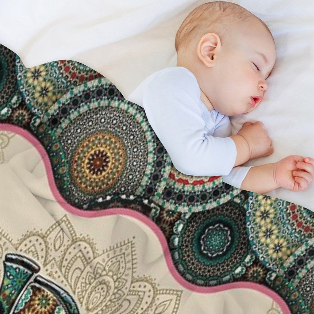 Harp Vintage Mandala Easy Care Throw Blanket