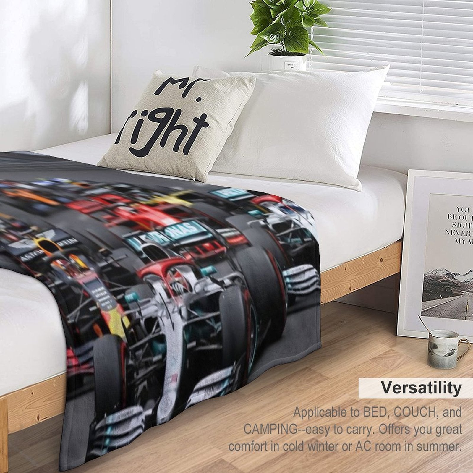 F1 Race Start Quick-dry Throw Blanket