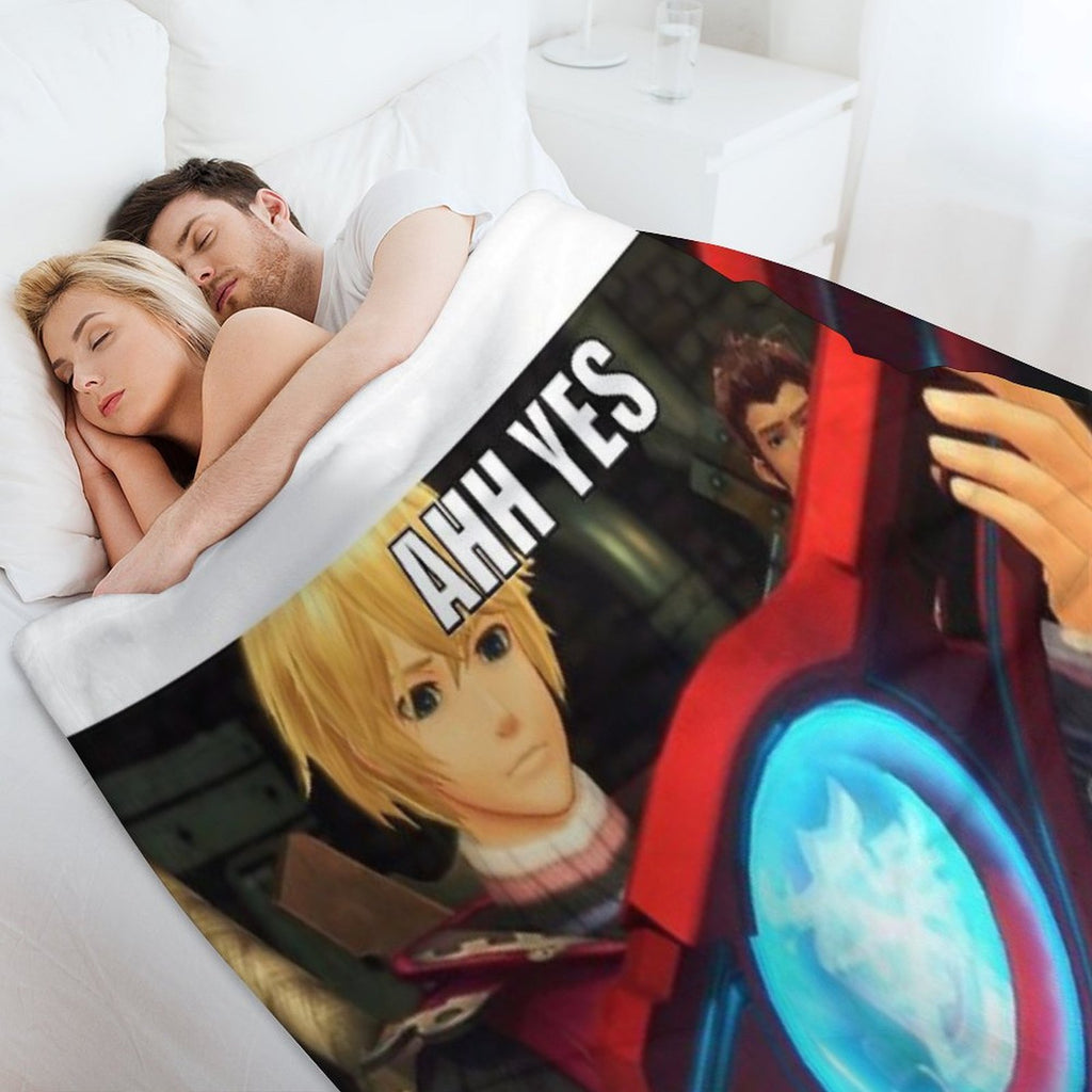 Ahh Yes, The Xenoblade Easy Care Throw Blanket
