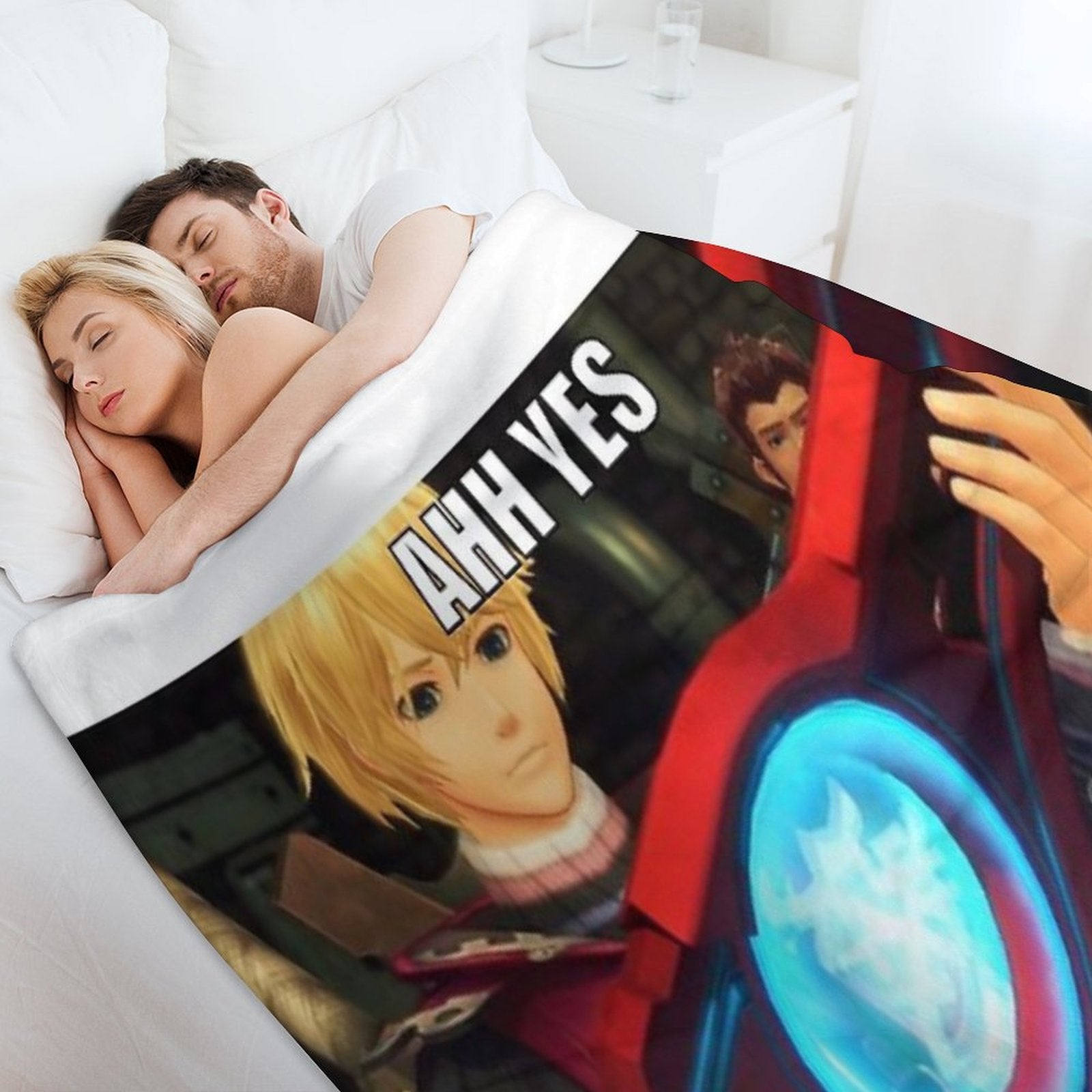 Ahh Yes, The Xenoblade Easy Care Throw Blanket