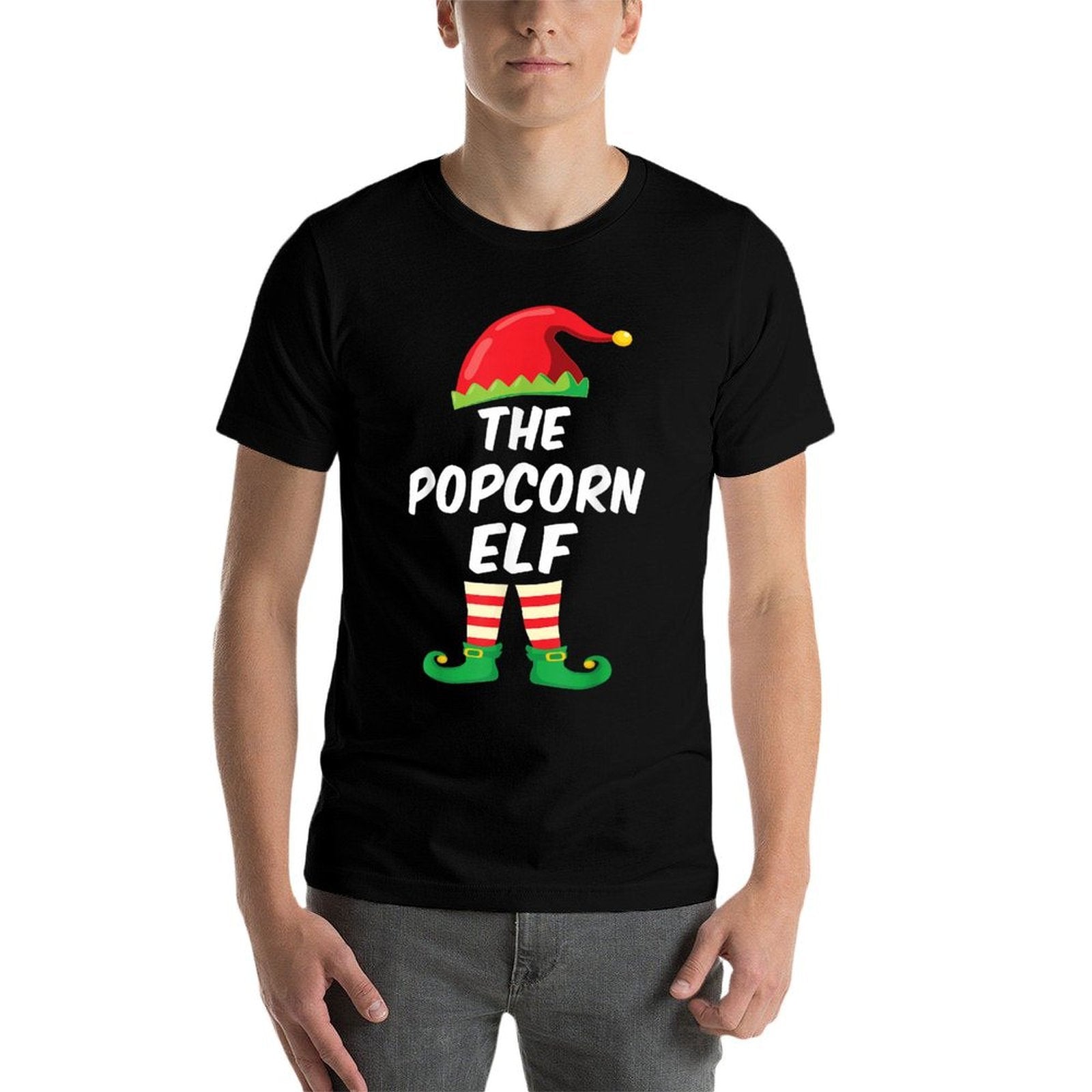 The Popcorn Elf Family Matching Funny Christmas Costume  Moisture-wicking T-Shirt