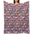 Library in Wonderland Sustainable Throw Blanket