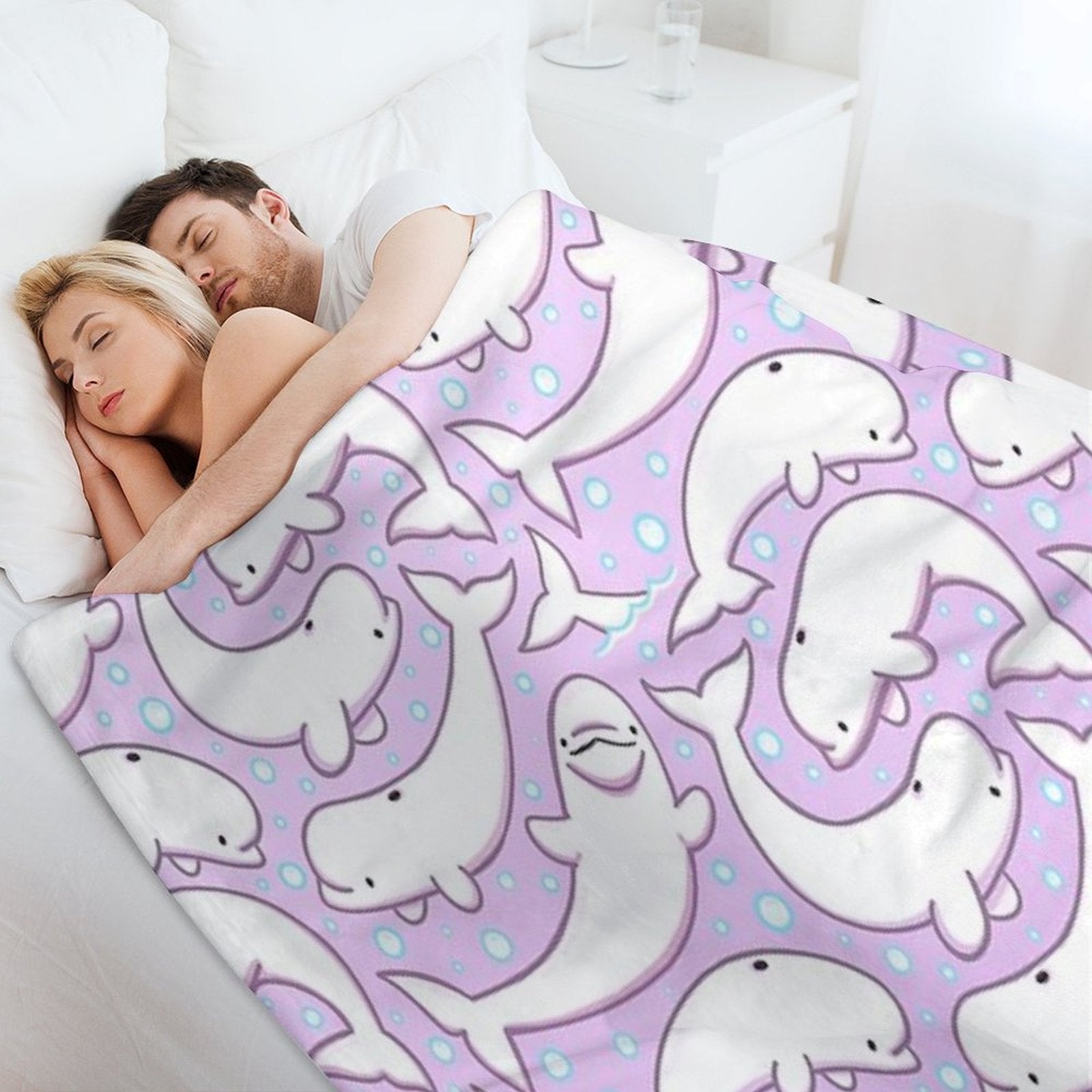Believe in The Beluga Wrinkle-free Throw Blanket