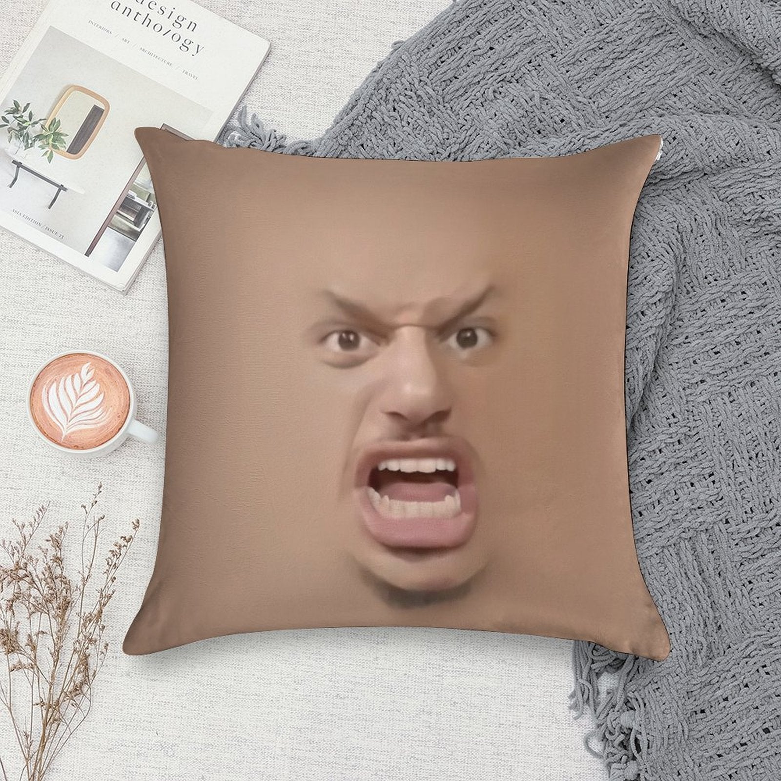 Eric Andre Yelling Soft Decorative Cover Throw Pillow