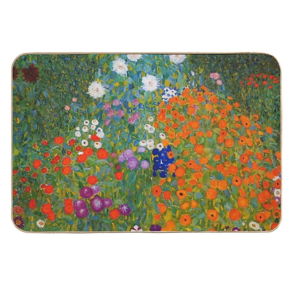 FLOWER GARDEN  by  GUSTAV KLIMT  Easy To Clean Bath Mat