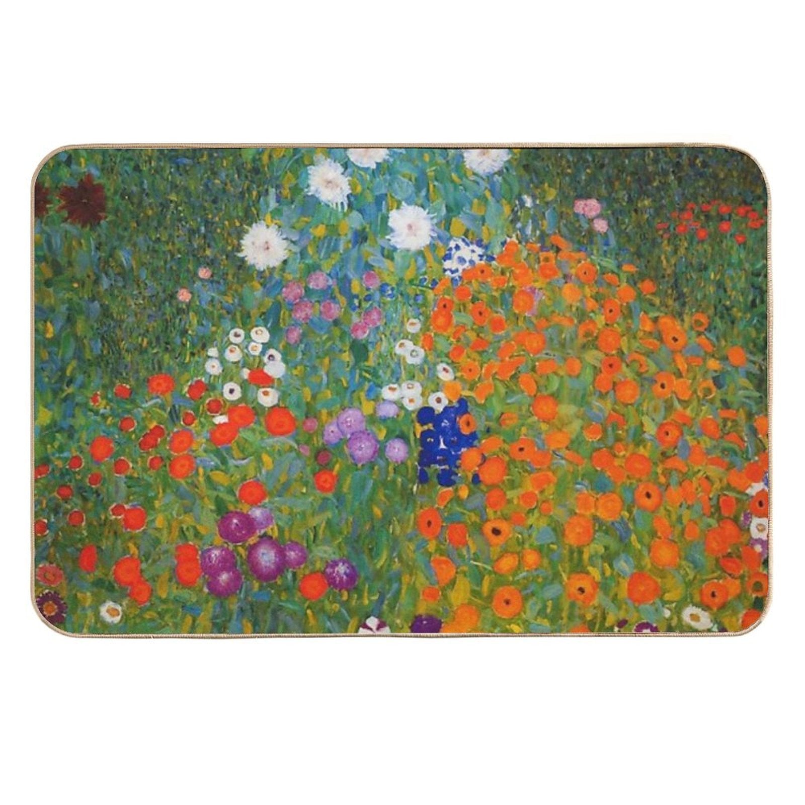 FLOWER GARDEN  by  GUSTAV KLIMT  Easy To Clean Bath Mat