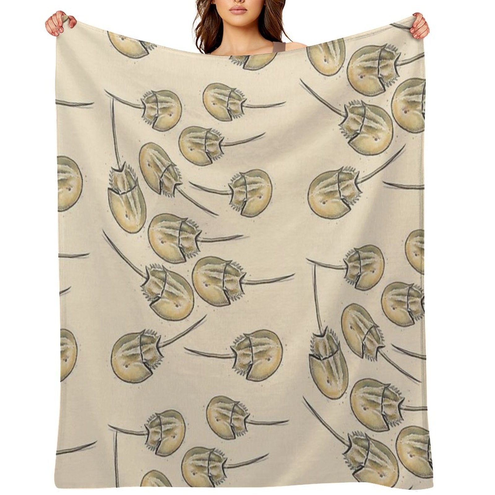 Horseshoe Crabs Multi-functional Throw Blanket