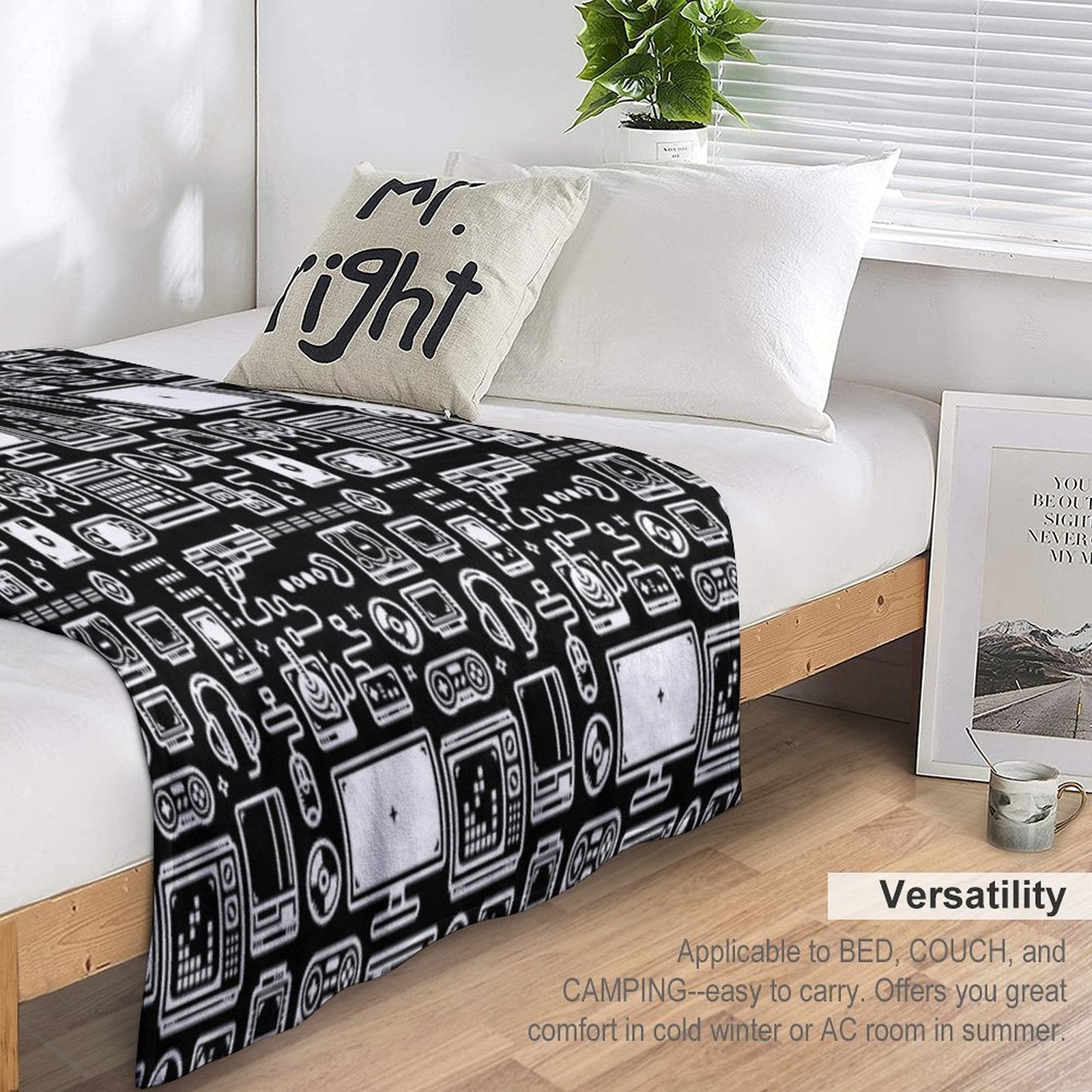 Retro Gamer Video Game Consoles, PC's, Controllers, Joysticks And Gamepads Durable Throw Blanket