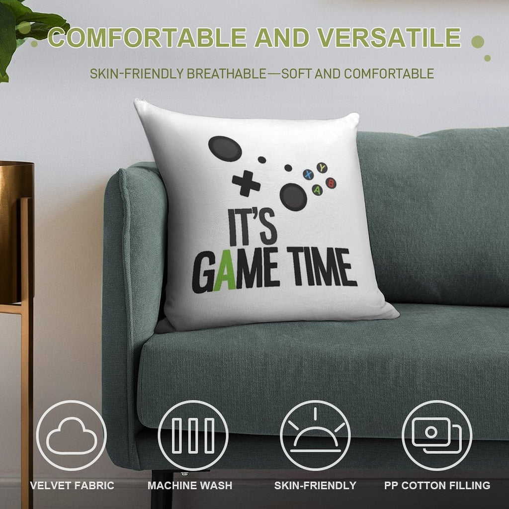 It's Game Time Soft Shrink-Resistant Throw Pillow