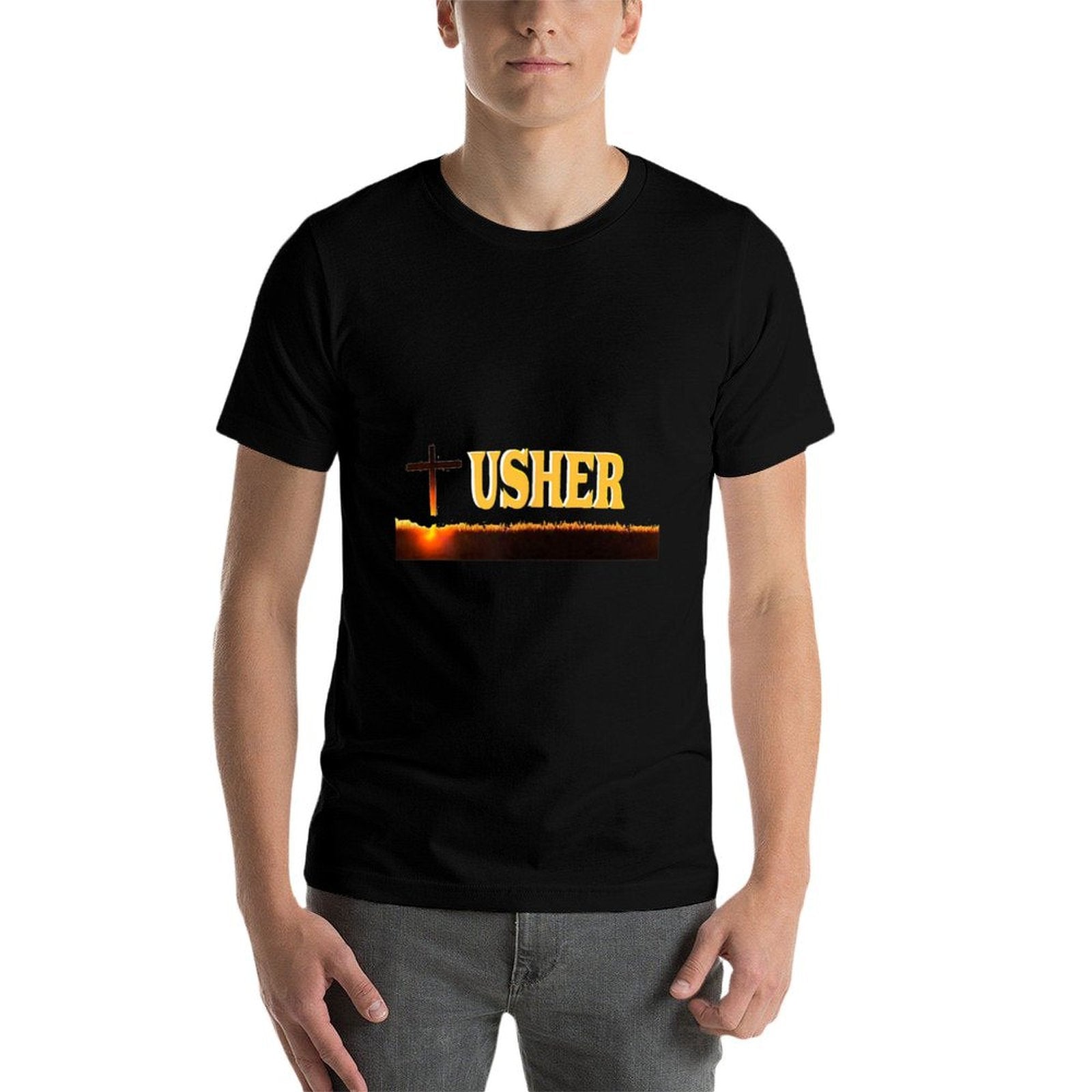 Usher Uniform for Christians Church Gift Men  Women  Graphic-printed T-Shirt