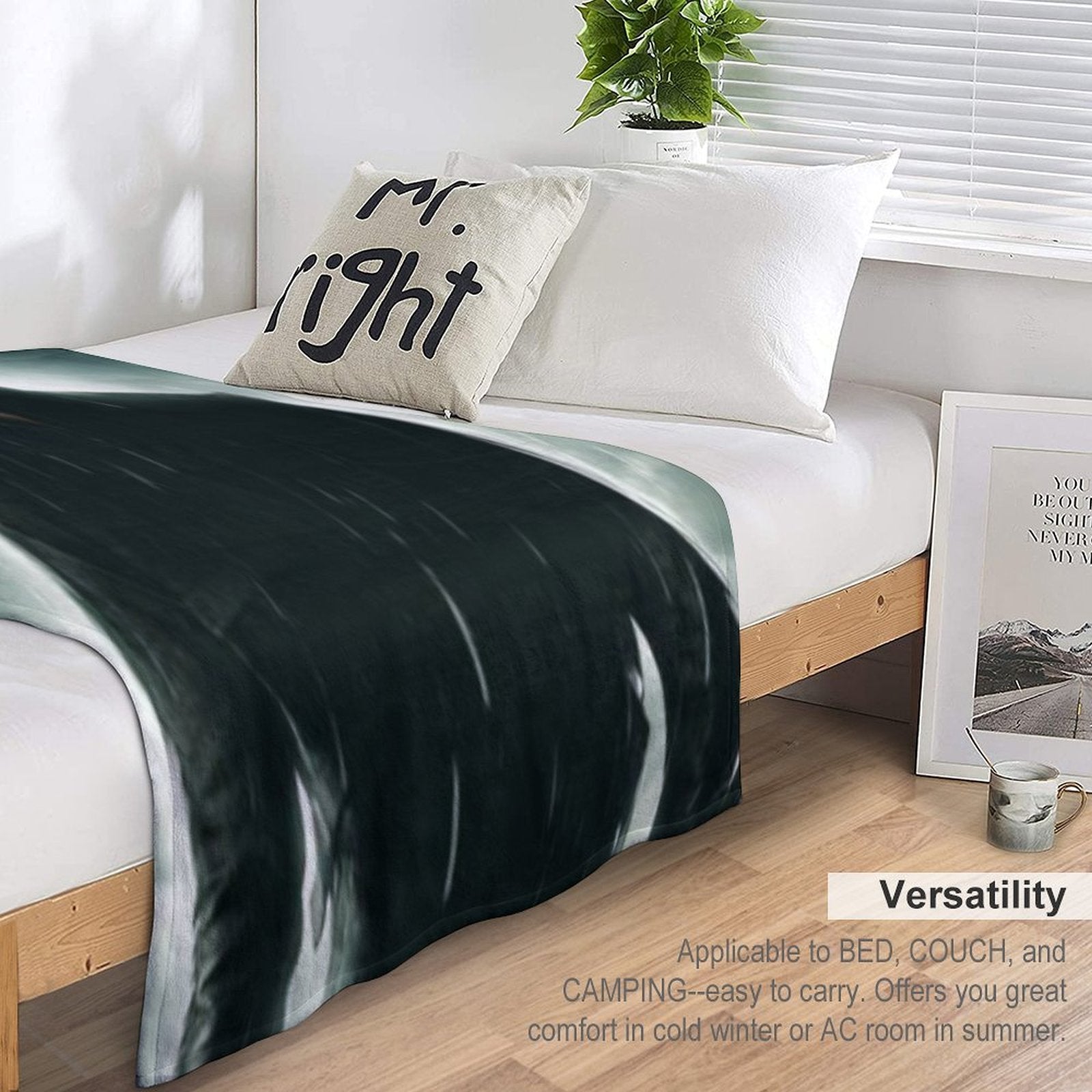 Oliver Queen The Green Arrow Poster Sustainable Throw Blanket
