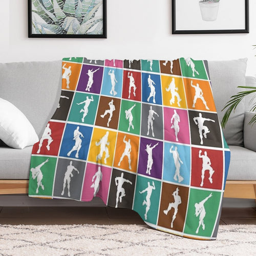 Battle Royale Victory Dance Rainbow Lattice Funny Easy Care Throw Blanket